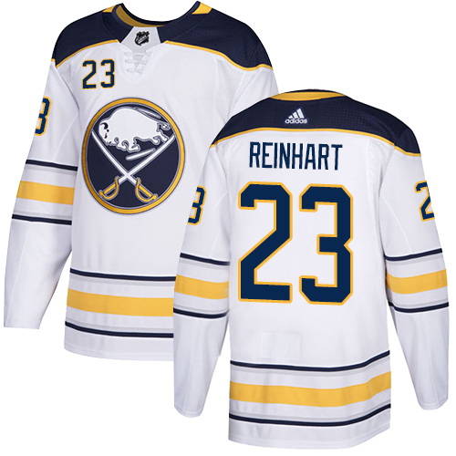 Adidas Sabres #23 Sam Reinhart White Road Authentic Youth Stitched NHL Jersey